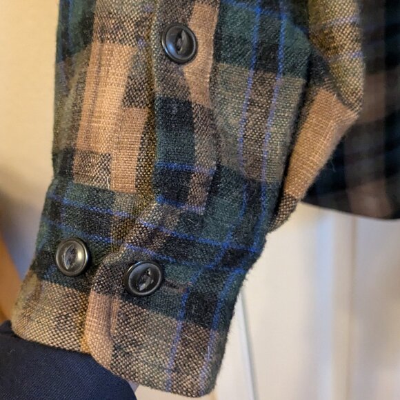 Columbia Rugged Wool Blend Fleece Lined Shirt Jacket Large - Picture 5 of 13